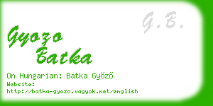 gyozo batka business card